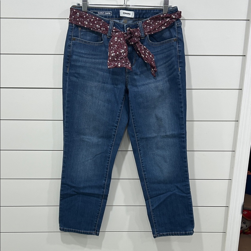 NWOT Sonoma Women's Blue Denim Capri